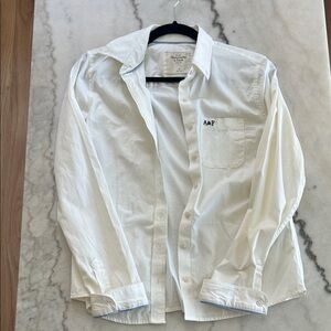 Abercrombie & Fitch White Button-Up Shirt